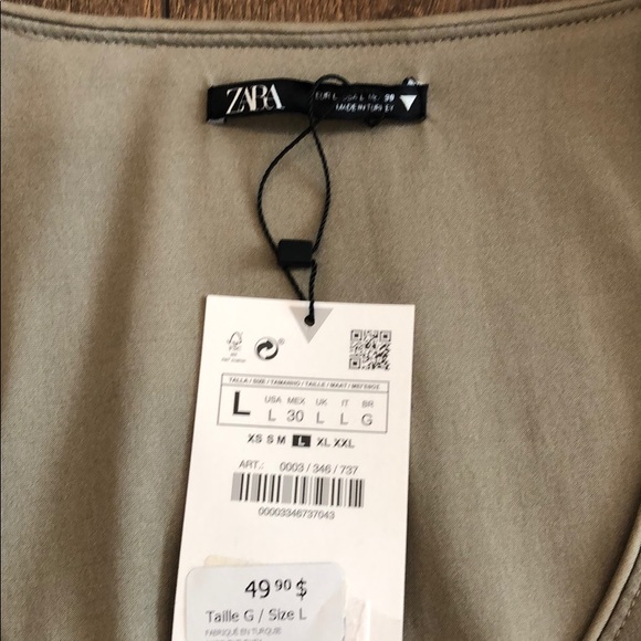 NWT Zara Sweetheart Neckline Dress Size L - Picture 9 of 10